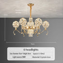 Modern Crystal Chandelier by Axyaa - Elegant Lighting for Living, Master & Dining Rooms
