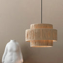 Axyaa Rattan Pendant Light: Wabi-sabi Style Creative LED Chandelier for Home & Restaurant