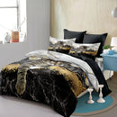 Axyaa Cat Marble Print Duvet Cover Set with Cute Design & 2 Pillow Cases