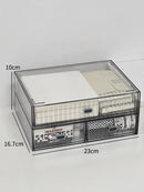 Acrylic Desk Organizer Drawer Set by Axyaa: Transparent Desktop Storage for Stationery & Books