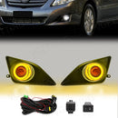 Axyaa LED Angel Eyes Fog Lamps with Halogen DRL for Toyota Corolla Altis 2008-2010