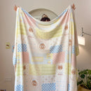 Axyaa Milk Fleece Printed Blanket - Double-Sided Multi-Functional Office Shawl