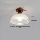 Axyaa Wood Glass LED Ceiling Lights Modern Ceiling Lamp for Home Lighting