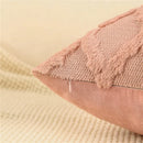 Axyaa Plush Farmhouse Throw Pillow Cover - Soft Boho Decorative Case