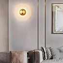 Axyaa Nordic Glass Wall Lamp Circular Bedroom Study Corridor Lighting