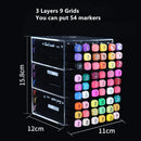 Axyaa Acrylic Marker Pen Holder & Storage Shelf for Office & School Supplies