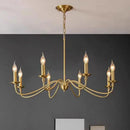 Axyaa Modern Golden Candle Chandelier for Home Decoration