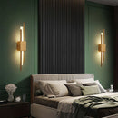 Axyaa Copper Line Pipe Wall Sconces with Acrylic Lampshade - Indoor LED Lighting