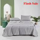 Axyaa Solid Color Tencel Cool Silk Washable Quilt Double Bed Four-Piece Set