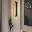Axyaa Nordic Wood LED Wall Sconce: Up and Down Lamp for Bedroom, Living Room, Bathroom