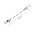 Axyaa Flower Dessert Spoon Fork Set Stainless Steel Coffee Tea Ice Cream Kitchen Tableware