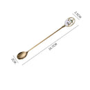 Axyaa Flower Dessert Spoon Fork Set Stainless Steel Coffee Tea Ice Cream Kitchen Tableware