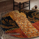 Axyaa Light Luxury Round Bedroom Carpet for Living Room, Retro Fashion Large Area Rug