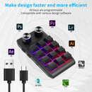 Axyaa 12-Key Macro Custom Mechanical Keyboard with Hot-swap, Bluetooth, and USB Connectivity