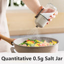 Axyaa Glass Salt & Pepper Shakers 0.5g Metering Seasoning Bottle - Household Kitchen.randn