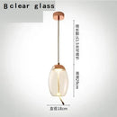 Axyaa Modern Glass Pendant Light Rope Hanging Lamp for Living Room Decor and Cafe Bar
