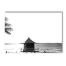Axyaa Surfboard Coastal Wall Art Canvas - Black and White Beach Posters