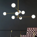 Axyaa Modern Black Gold LED Ceiling Chandelier for Bedroom and Living Room