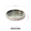 Axyaa 6" Ceramic Kimchi Plate Dish Salad Bowl - Creative Kiln Glaze - Single Plate