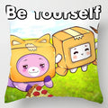 Axyaa Cartoon Print Designer Pillow Cases: Lankybox Series Home Decor Cushion Cover