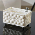 Axyaa Jacquard Tissue Box Organizer Napkin Case for Light Luxury Home Décor