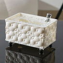Axyaa Jacquard Tissue Box Organizer Napkin Case for Light Luxury Home Décor