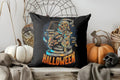 Axyaa Halloween Skeleton Moon Stars Pillow Cover for Sofa Bedroom Car