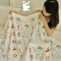 Axyaa Cartoon Print Lambs Wool Blanket: Soft and Cozy Throws for Sofa, Office, and Naps