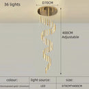 Axyaa Crystal Duplex Villa Chandelier - Luxurious Modern Cantilevered Design