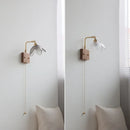 Axyaa Nordic LED Flower Wall Light - Glass Brass Indoor Decor