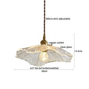 Axyaa Clear Glass LED Pendant Lamp with Knob Switch - Modern Copper Hanglamp