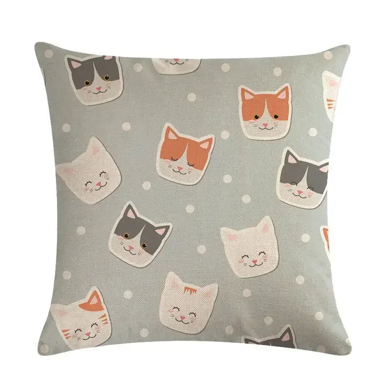 Nordic Cartoon Animal Print Linen Pillowcase for Axyaa Brand