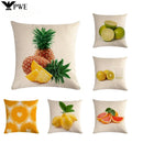 Axyaa Pineapple Orange Fruit Plant Linen Pillowcase 45*45cm