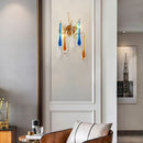 Axyaa Crystal Teardrop Wall Lamp: Luxury Living Room Bedroom Lighting Branch Decoration