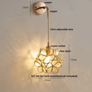 Axyaa Clear Glass LED Wall Lights - Modern Nordic Style Bedside Lamp