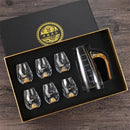 Axyaa Light Luxury Gold Foil Crystal Baijiu Cup Set Glass Wine Dispenser Home Set