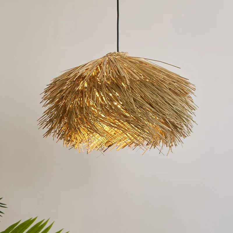 Axyaa Wabi Sabi Grass Pendant Chandelier, LED Japan Living Room Decor
