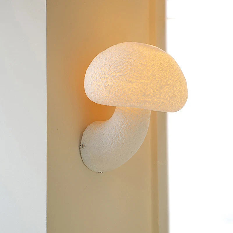 Axyaa White Mushroom LED Wall Lamps for Modern Home Decor