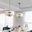 Axyaa Milky Glass Pendant Light Ceiling Lamps for Kitchen Dining Living Room