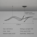 Axyaa Curved LED Dining Chandelier - Modern Kitchen Bar Pendant Lights
