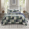 Axyaa Reversible Plaid Quilt Set - All Season Breathable Bedspread & Coverlet