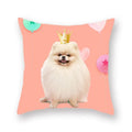Axyaa Dog Eating Ice Cream Decorative Pillowcase 45x45cm