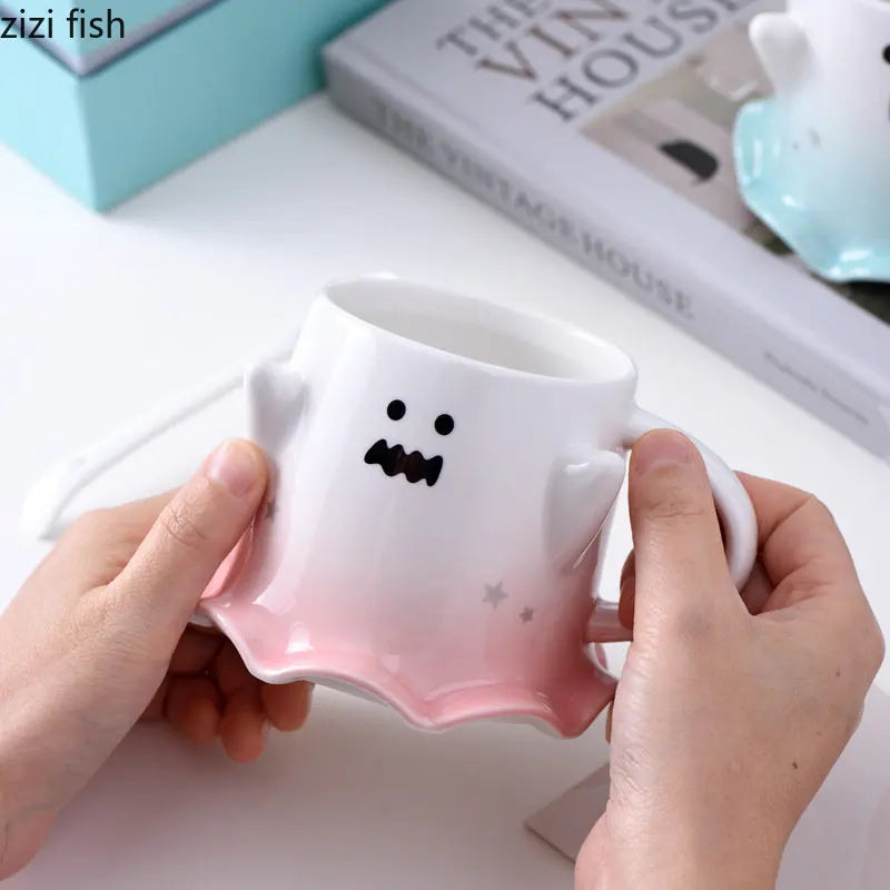 Axya Cartoon Ceramic Coffee Mug Cute Fun Design Tea Cup Water Juice Office Home