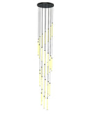 Axyaa Long Strip LED Pendant Lamp for Staircase, Hotel Lobby & Villa Creative Decor
