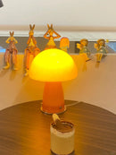 Axyaa Modern LED Stained Glass Mushroom Desk Lamp