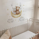 Axyaa Animal Wall Stickers: Rabbit & Bear Patterns for Kids Rooms