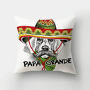 Axyaa Cartoon Dogs Landscape Cushion Cover - 45x45cm Sofa Home Decor