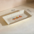 Axyaa Polka Dot Dog Snack Bowl - Cute Home Dessert Rice Divider Plate