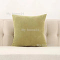 Velvet Plush Pillowcase by Axyaa - White Pink Fluffy Soft Throw Pillow Cover