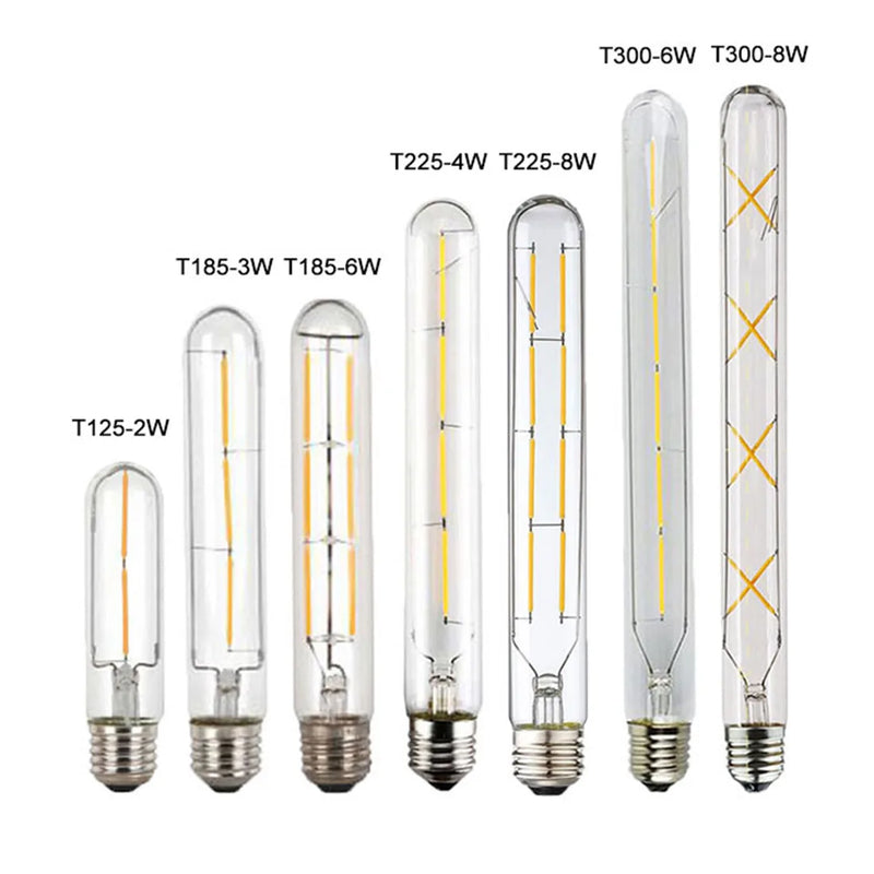 Axyaa 6000K LED Tubular Edison Bulbs T10 T185 T225 T30 T300 4W 6W 8W LED Bulb